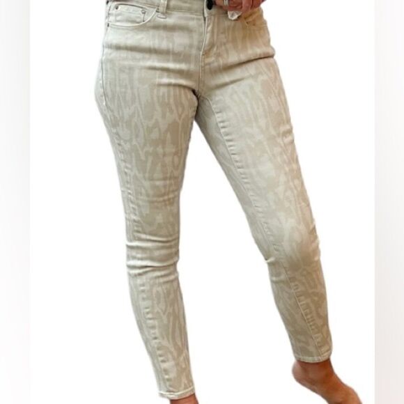 Dkny Jeans - Gold Metallic Leopard  Leggings Pants 4 - Picture 12 of 12